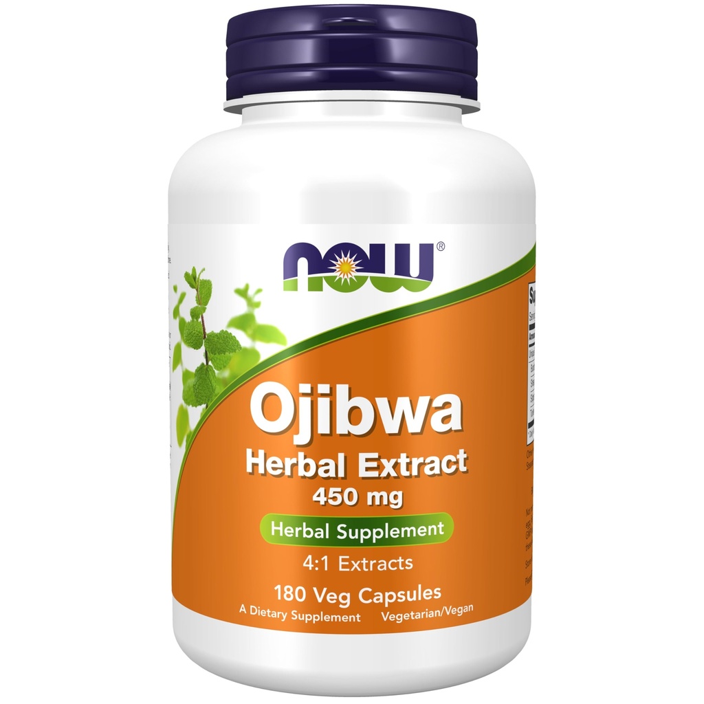 NOW Supplements , Ojibwa Herbal Extract 450 mg , kontsentreeritud segu , alkohol- free , 4: 1 taimsed ekstraktid , 180 Veg kapslit