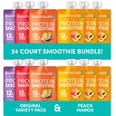 Disainer Wellness Protein Smoothies Origignal Variety Pack ja Peach Mango Bundle