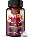 NMNH lisand (dihüdronikotiinamiidmononukleotiid) 600mg,NAD Täiendus koos Resveratrooli, CoQ10, biotiini ja hüaluroonhappega | rakuenergia, ainevahetuse ja naha heaolu toetamine, 64 kapslit