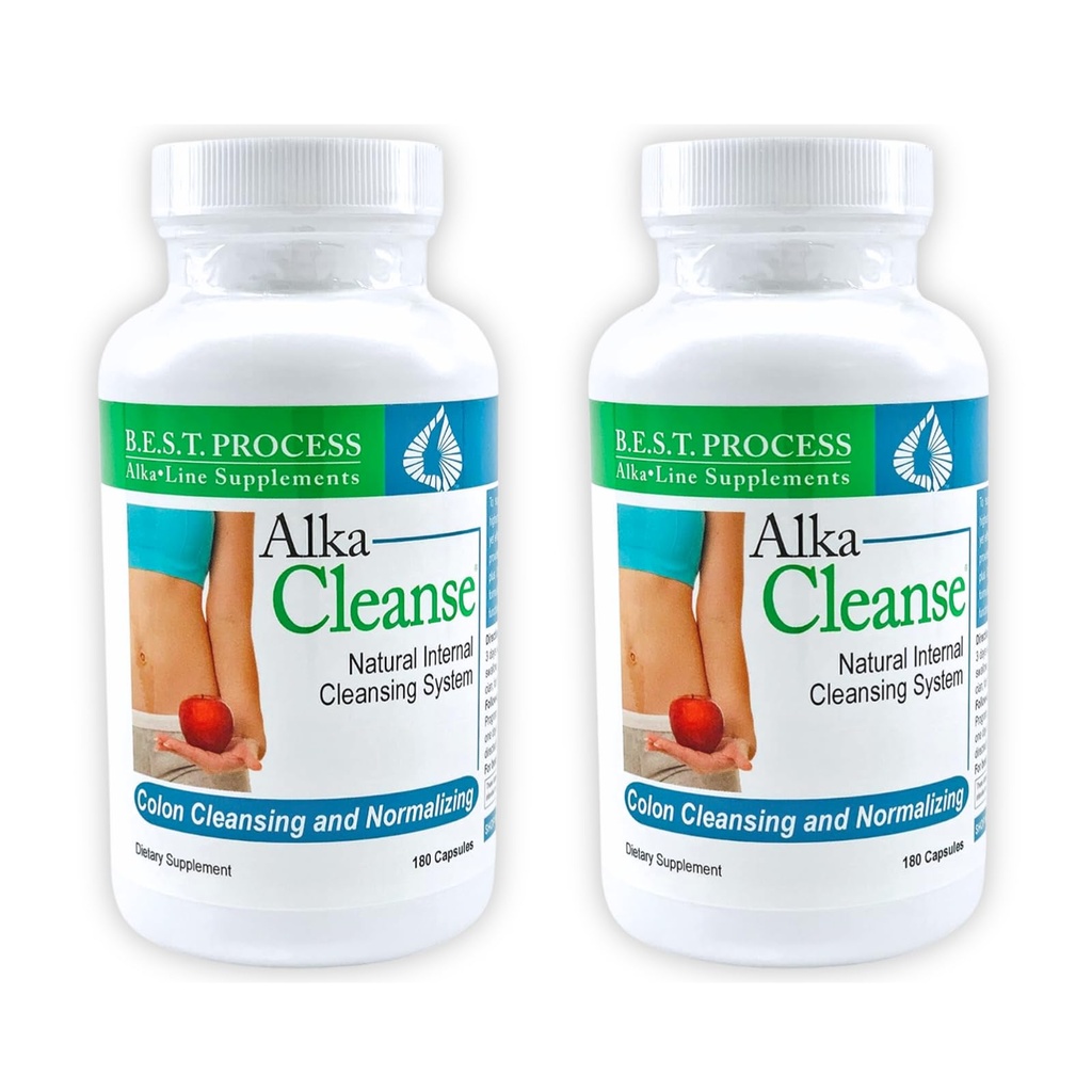 Alka•Cleanse Best Process Alkaline – Herbal Detox Colon Cleanse & Digestive Distress Formula – Psyllium Husk, probiootikumid, ensüümid ja maitsetaimed (2)