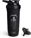Smartshake Rockband Reforce Stainless Steel Protein Shaker Pudel 900 ml | 30 oz - Leakproof Screw-on Lid - BPA Free - Non-Isolated - Unisex (Metallica, Scary Guy Logo)