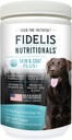 FIDELIS Skin & Coat Plus + koera naha ja naha lisand, Omega 3, E-vitamiin, lõheõli koertele, rasvhapped, terve nahk, läikiv karv, täiskasvanud, suured ja väikesed, valmistatud USA-s, köögiviljamaitse, 120 pehmet närimist