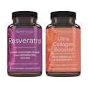 Reserveage Resveratrool & Ultra Kollageeni Booster - Resveratrool & kollageeni kapslid rakkude ja naha toetamiseks - funktsioonid Dermaval - 60 kapslit, 90 Ultra Collagen Booster kapslit