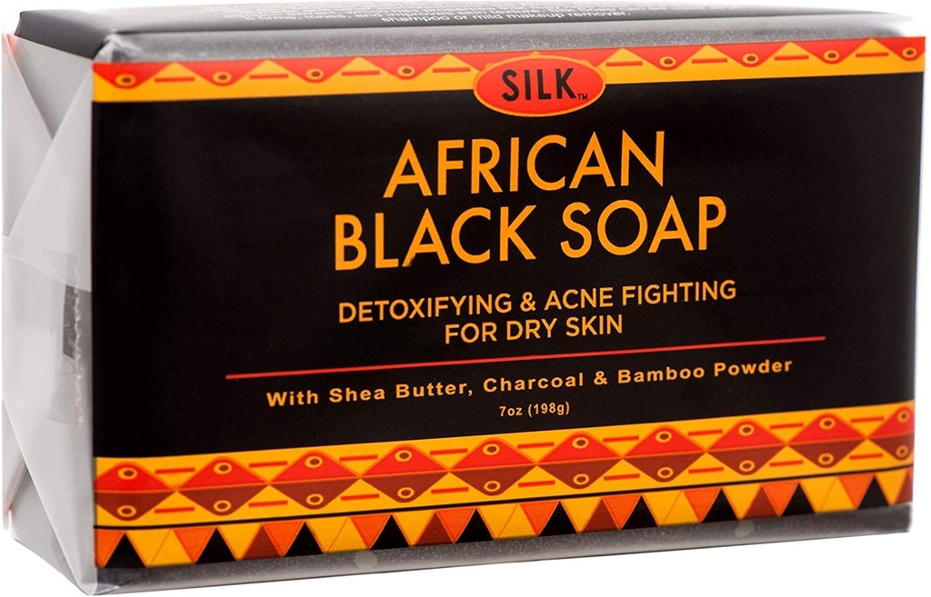 Aafrika must seep 7oz akne, ekseem, kuiv nahk, psoriaas, armide eemaldamine, näo ja keha pesemine - Shea Butter, puusüsi, bambuse pulber