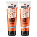 Wild Willies PROGRO Beard Shampoo and Conditioner Kit - Fortified w / Kofeiin & Biotin - Tugevdamine, helbevaba, niisutav habemepesu ja konditsioneer meestele, 2 x 5oz Tubes