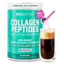 GOBIOTIX kollageeni pulbri lisand probiootikumidega - hüdrolüüsitud valgu kollageeni pulber naistele - juuste nahk ja küüned, liigeste ja seedetrakti tervis - kollageenpeptiidid tüüp I ja III - 30 serveerimist