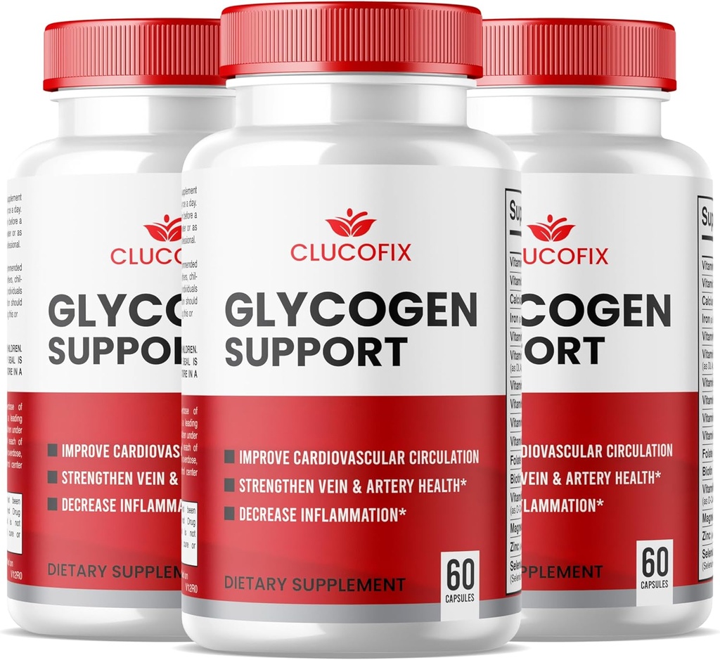 (3 Pack) ClucoFix Glycogeni tugikapslid - ClucoFix Glycogen Health & Wellness Multivitamiini tugilisandid Pillid - ClucoFix Glycogen - ClucoFix Glyco Advanced Formula Support Reviews