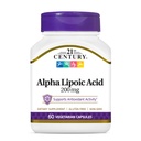 21st Century Healthcare Alpha Lipoic Acid 200 mg, 60 Count taimetoitlased kapslid