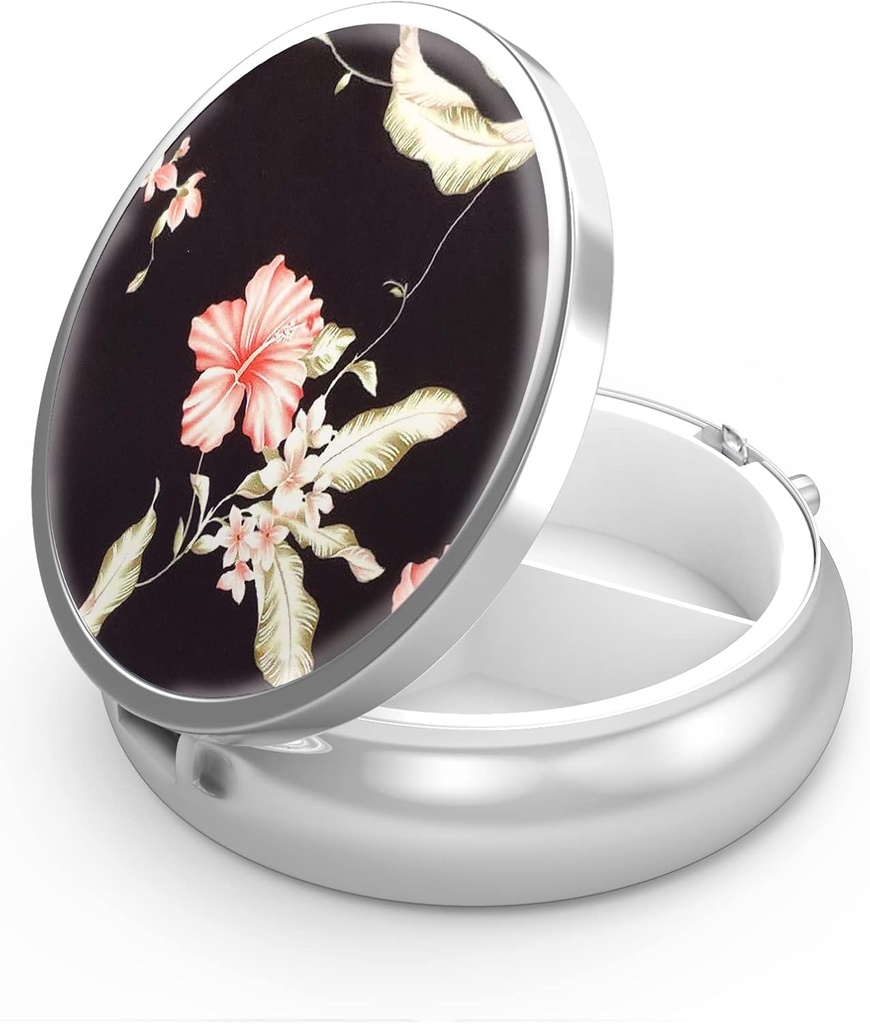 Pill Box 3 Kompartment Väikesed pillid ümbris, mis on mõeldud tasku või rahakoti pillid Korraldaja Pill konteiner hoida vitamiine, ravimeid, kalaõli ja toidulisandeid (Hommik hiilgus)