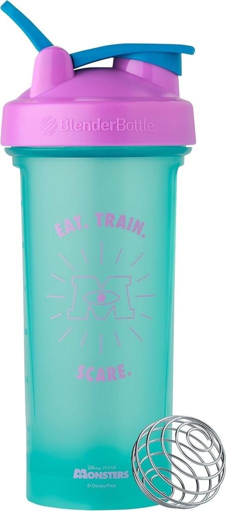 BlenderBottle Pixar Classic V2 Shaker Bottle Perfect Protein Shakes ja Pre Workout, 28-Ounce, Monsters Inc.