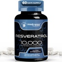 HEA LABSRX Resveratrooli 120 kapslit, Resveratrooli lisandit, Resveratrooli 1000 mg Polygonum Juur, Trans Resveratrooli tervisliku vananemise, südame, aju tervise tugi - Vegan, Keto