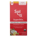 Orgaanilised elektrolüüdid + hüdratatsioonijoogi segu, Superfood Hydration Sticks, SuperStix by Sol-ti, Non-GMO, Vegan, Maasikas Lemon, 14 Single-Serving Sticks