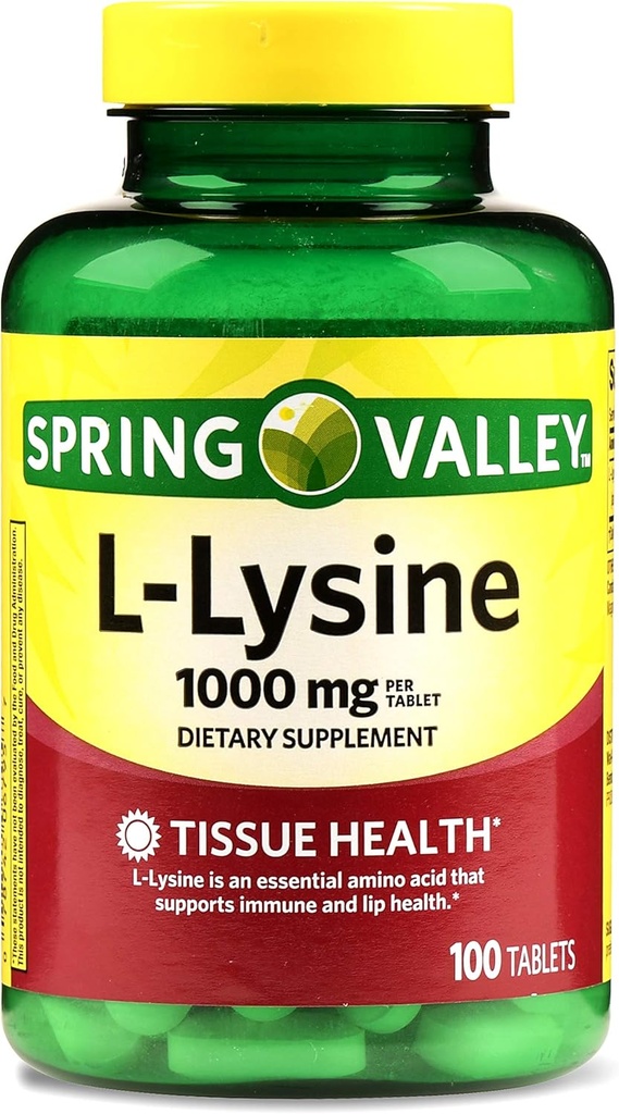 Spring Valley - L- lüsiin 1000 mg , 100 tabletti