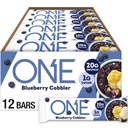 ONE Protein Bars, mustikakivi, Gluteenivaba 20 g valgu ja 1 g suhkruga, Sahvriklambrid, 2,12 oz (12 krahv)