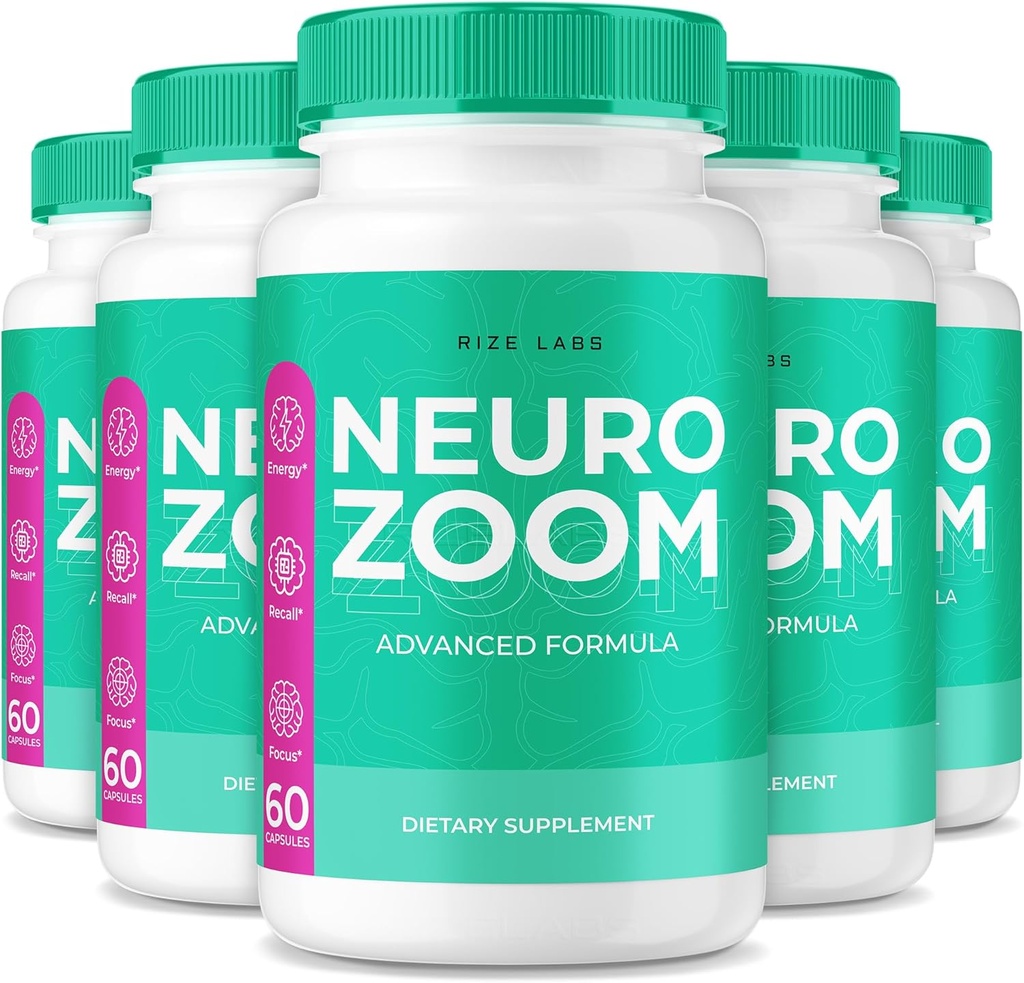 (5 Pack) Neuro Zoom Supplement, Neuro Zoom Organic Memory Supporting Formula, Neuro Zoom vähendada negatiivset mõju aju udu, Neuro Zoom Kasutatakse, et suurendada mälu, NeuroZoom Arvustused (300 kapslit)