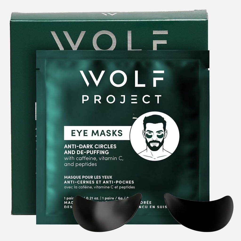 Wolf Project Under Eye Patches (5 paari) Dark Circles, Puffy Eyes ja kortsud - kofeiini, C-vitamiini ja peptiididega. Silmade Maskid Vähendavad Väsinud Silmade Ja Silmade All