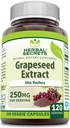 Taimsed saladused Viinamarjaekstrakti täiendus | 250 Mg serveerimise kohta | 120 Veggie kapslit | Mitte-GMO | Gluteenivaba | Valmistatud USA-s