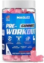 Pre Workout Gummies meestele ja naistele, PreWorkout Gummy beeta-alaniin | Orgaaniline kofeiin | Kroompikolinaat | Gluteenivaba, vegan, suurenenud energia, kiirem ainevahetus ja taastumine (60 kummi)