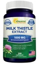 aSquared Nutrition Piimaohakalisandi 1000mg-200 Kapslid,Max Tugevus 4X Kontsentreeritud Ekstrakt 4: 1 Piimaohakaseemne pulber Herb Pills, 1000 mg Silymariini Ekstrakt Maksatoetuseks, Puhastus, Detox