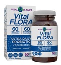 Vital Planet - Vital Flora Ultra igapäevane probiootiline 60 miljardit CFU, mitmekesised tüved, orgaanilised prebiootikumid, immuunsuse tugi, puhumine, seedetrakti tervise probiootikumid naistele ja meestele 60 kapslit