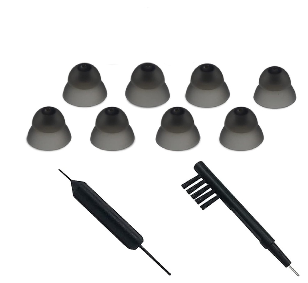 Kuulmisabi Kõrvakuplid Puhastusvahendid Kuulmisabi Sulge kuplid helikindlaks Fit Style RIC RITE ja avatud Fit BTE kuulmisvõimendiga harjapuhastaja (S Suurus 8PCS)