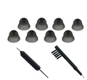 Kuulmisabi Kõrvakuplid Puhastusvahendid Kuulmisabi Sulge kuplid helikindlaks Fit Style RIC RITE ja avatud Fit BTE kuulmisvõimendiga harjapuhastaja (S Suurus 8PCS)