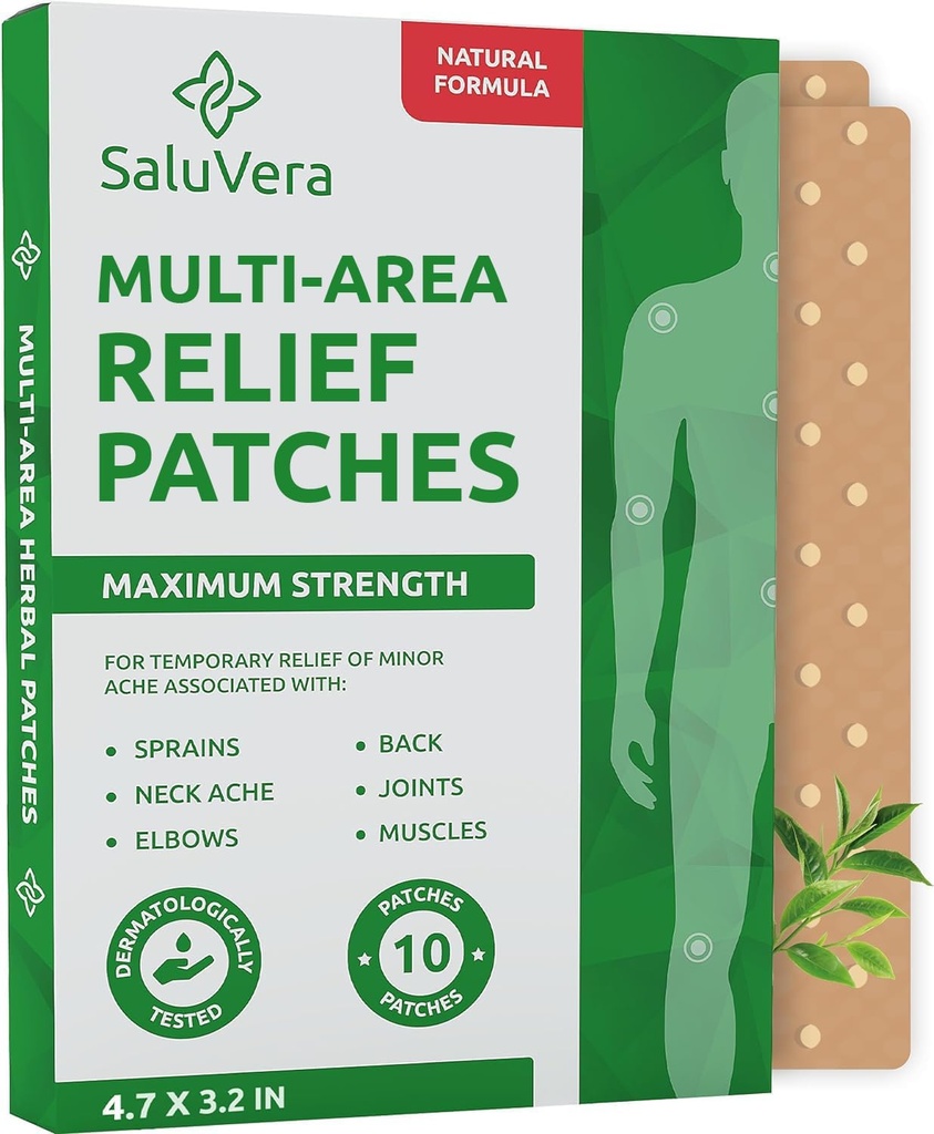 Patches - Extra Large Heat Patches - Maximum Strength Natural Lihas- & Joint Relief Back Patches - Kiiretoimeline, õrn nahal, kuumad padjad seljale, õlale, kaelale, põlvele ja jalale,10 Pack (L)