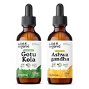 Wild & Organic Gotu Kola Tinktuur 2 fl oz & Ashwagandha Tinktuur 2 fl oz