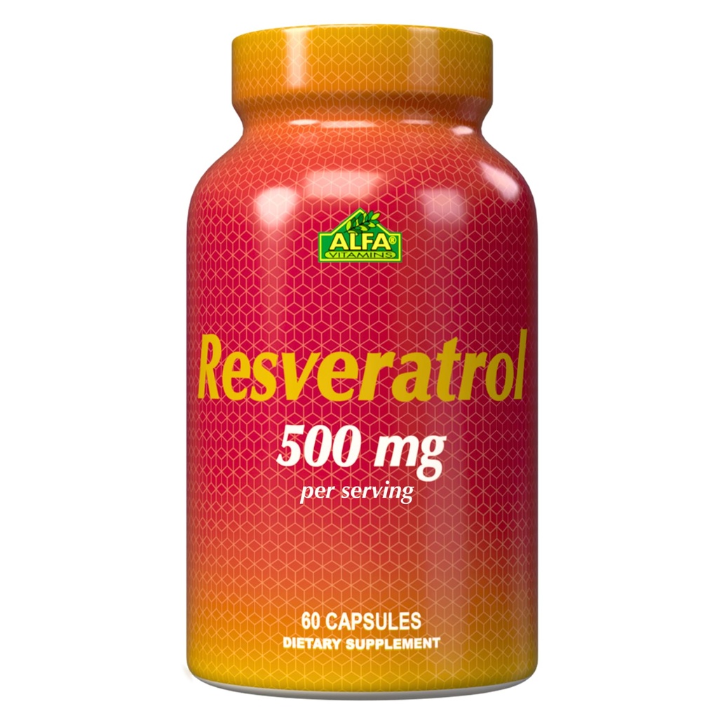 Resveratrool 1000 mg Alfa vitamiinide poolt - võimas antioksüdant, aitab vältida rakukahjustusi - toetab aju funktsiooni, südame-veresoonkonna tervist, ainevahetust, vananemisvastast toimet - 60 kapslit
