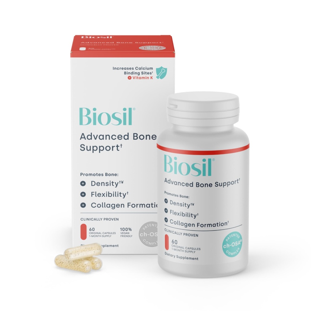 Biosil Bone Collagenizer Ultra - 60 Veggie kapslit - patenteeritud ch-OSA kompleksi + koliin, inositool, MK7 ja vitamiin B12 - GMO-vaba - 30-päevane pakkumine