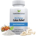 Natural Colon Cleanser kapslid kõhukinnisuse leevendamiseks ja soolestiku puhastamiseks Detox - Cascara Sagrada, Psyllium Husk & Bentonite (60 kapslit)