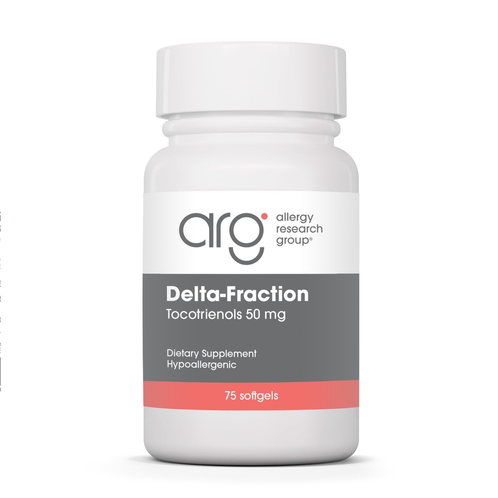 Allergia uurimisrühm Delta-Fraction Tokotrienols Supplement - 50 mg E-vitamiini, Annatto, Gamma, Tokotrienoolid Ainult, Tokoferoolivaba, Hüpoallergeenne, Softgels - 75 Count