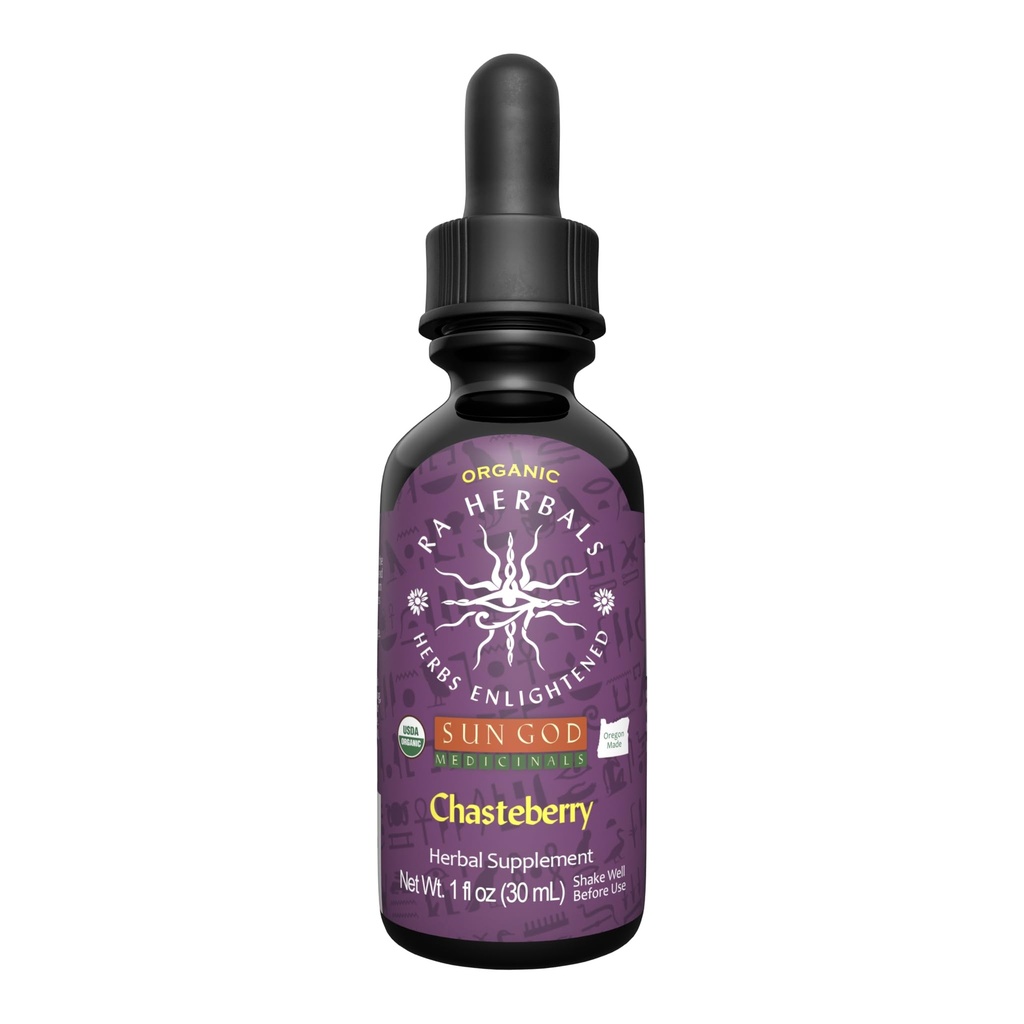Ra Taimed Orgaaniline Chasteberry Extract | Vitex Agnus-Castus Taimne Tinktuur | Naiste Hormonaalne tasakaal ja menstruaaltoetus | USDA Orgaaniline, Vegan, Vedel Tilgad | 1 fl oz