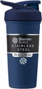 BlenderBottle Sport Isoleeritud roostevabast terasest raputuspudel traadiga viskiga, 24-kordne, merevägi - sportlaste ja fitness-entusiastide valgu raputamine ja hüdreerimine, lihtne segamine, hoiab joogid külmad, lukustatavad lidid