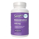 Sanar Naturals Resveratrooli lisa 500 mg - toetab tervislikku vananemist, kognitiivset funktsiooni ja südame tervist - taimepõhine transresveratrool - Vegan, Non-GMO, 120 kapslit