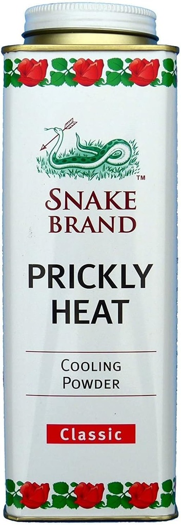 Snake Brand Prickly Heat Jahutuspulber igapäevaseks kasutamiseks - Anti-Chafing, Kuuma Lööve Relief, Klassikaline Originaalne Lõhn (9,9 Oz / 280g)