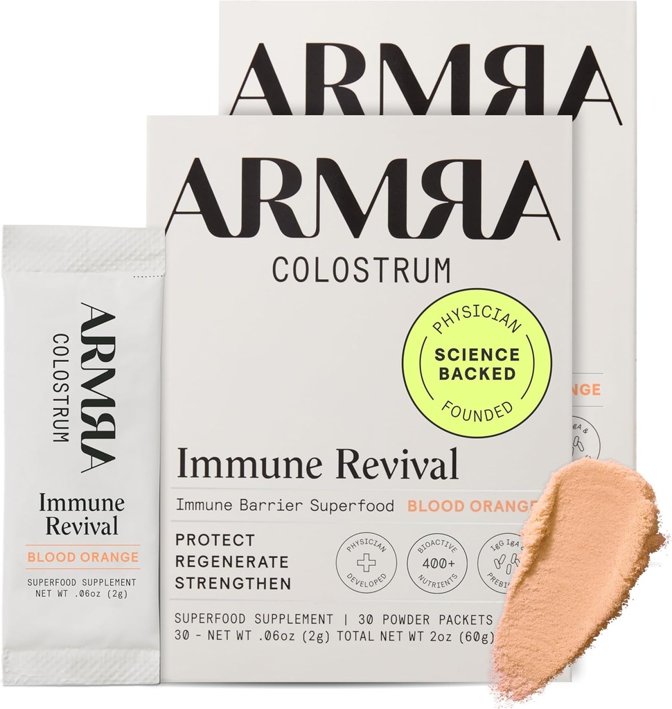 ARMRA ColostrumTM Pulber | Blood Orange | Soolestiku tervis & Bloating | Nahk & juuksed | Immuunsus | Keto, Gluteen & Fat-free | 60 Servingut