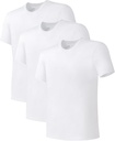 DAVID ARCHY Meeste alussärgid Combed Cotton T-Särk Pehme Niiskus-Wicking alussärk Crew Kael või V Neck Tees 3 Pack