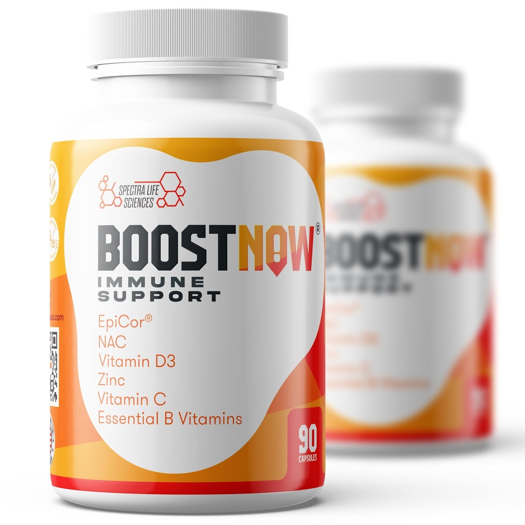 BoostNow 14-in-1 immuunsüsteemi tugikapslid - täiustatud vitamiin C, D-3, tsink, EpiCor, Elderberry & More - 90 Count