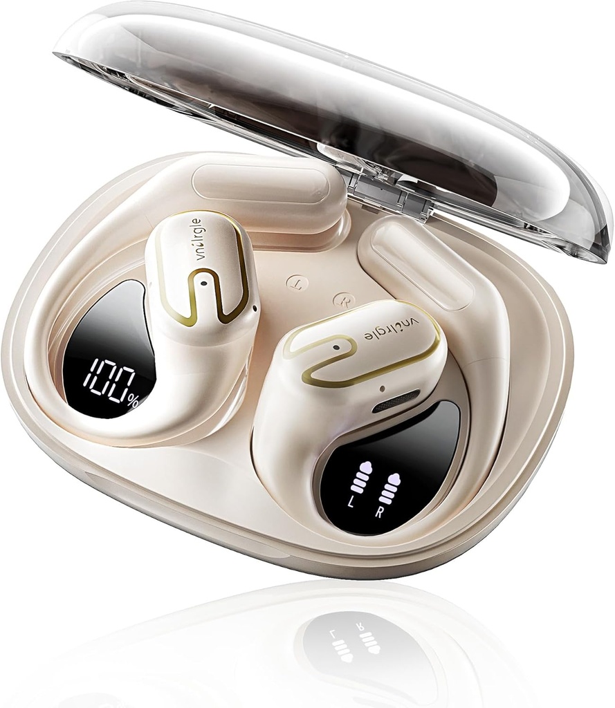 Kõrvaklapid Kõrvaklapid juhtmevabad - 5.4 Bluetooth Kõrvaklapid LED Digital Display IPX7 Veekindel, traadita kõrvaklapid Puutetundlik õhujuhtivus Stereo heli 18,2 mm Drivers 80H Playtime