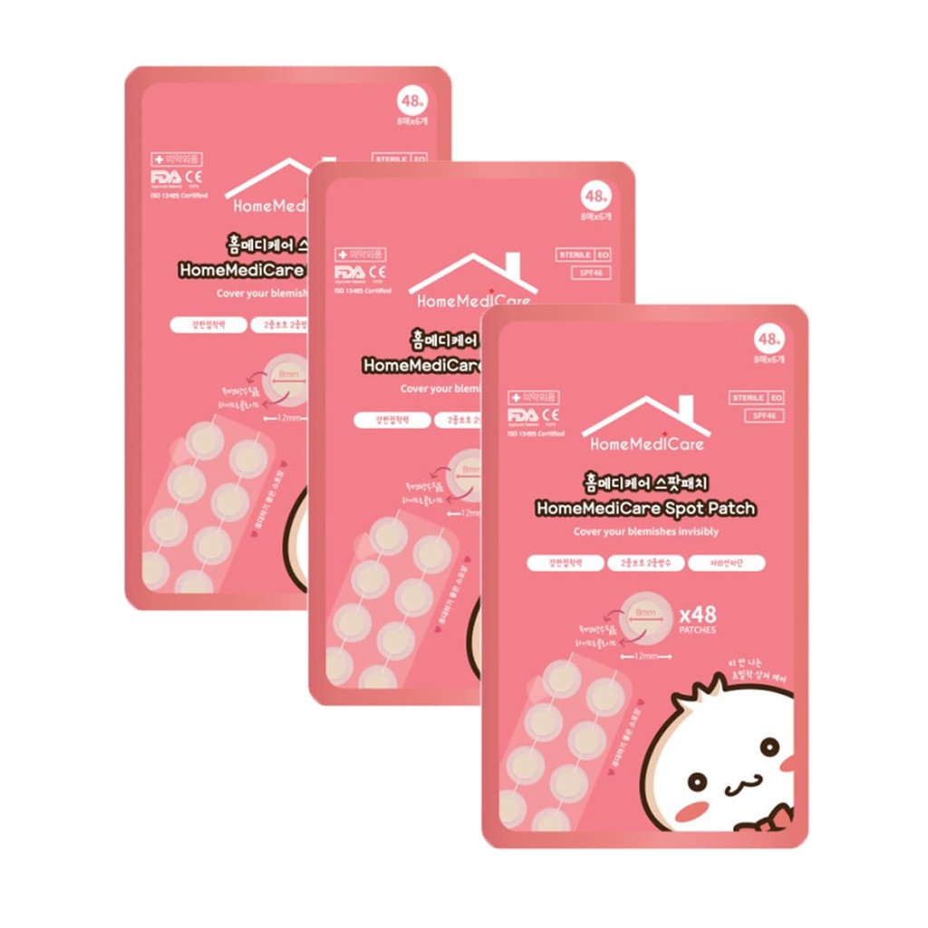 Spot Bean HomeMedicare Acne Korea Pimple Spot Healing Patch Absor Hydrocolloid Acne Pimple Patch SPF46 (144 Patches) Cover Blemish & Zits