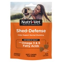 Nutri-Vet Shed Defense Pehmed närid koertele, naha- ja karvalisandid koertele, Omega 3 kalaõlist, kuiv ja sügelev naha leevendamise ravi, kutsika Essentials, 60 Soft Chews