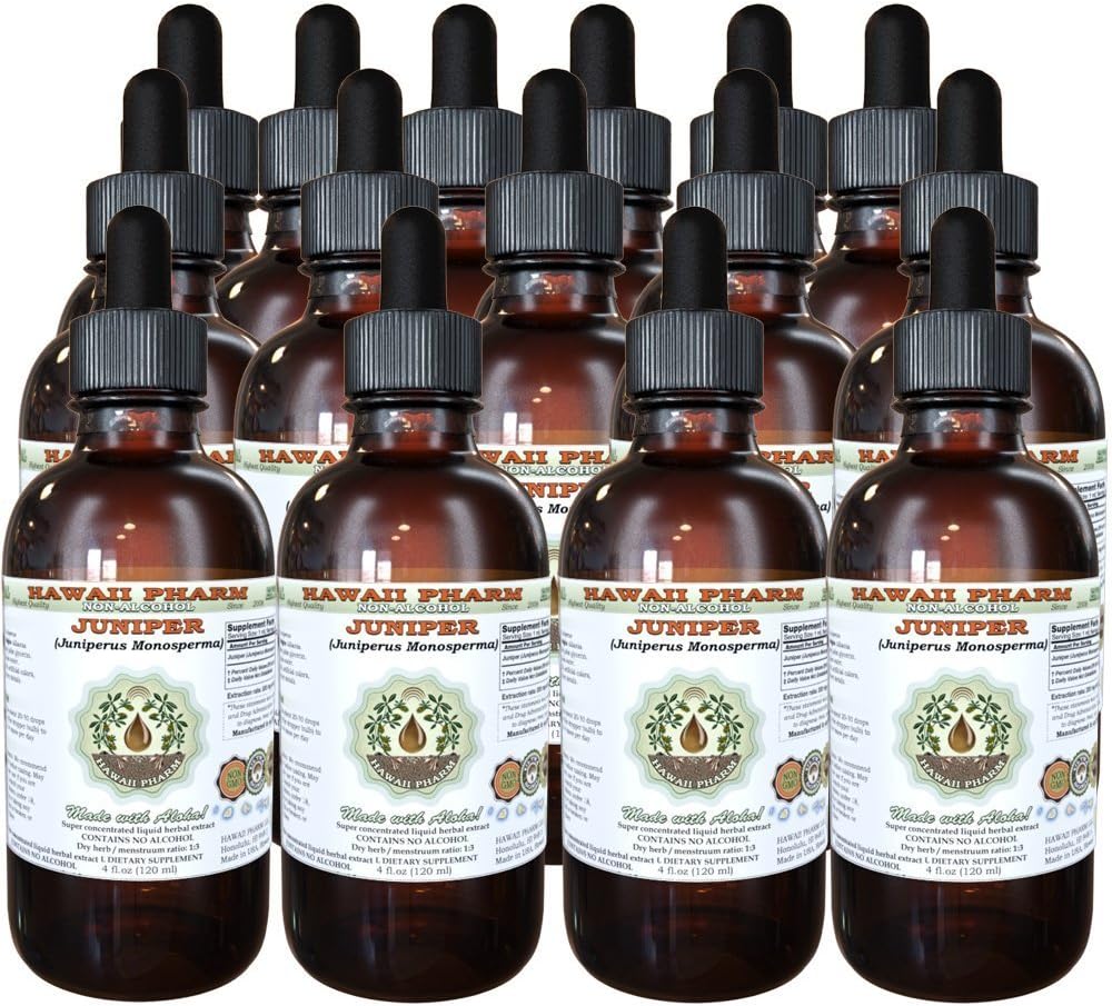 Kadaka alkoholivaba vedelik ekstrakt, orgaaniline kadakas (Juniperus Monosperma) Kuivatatud Berry Glycerite Hawaii Pharm Looduslik Taimne täiendus 15x4 oz