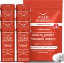 Viter Energy Original Caffeine Mints Cinnamon Maitse 6 Pack ja 1/2 naela Bulk Bag Bundle - 40mg Kofeiin, B Vitamiinid, Suhkruvaba, Vegan, Võimas energia suurendaja fookus ja häire