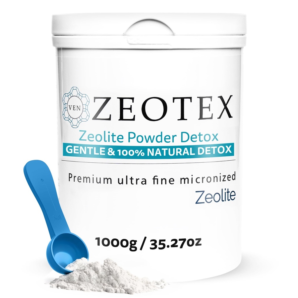 Zeoliit Detox Pulber – Klinoptiloliidi lisand keha täielikuks puhastamiseks, soolestiku terviseks, energiaks, immuunsuseks ja pH toetamiseks | looduslik mineraal – 1000 g