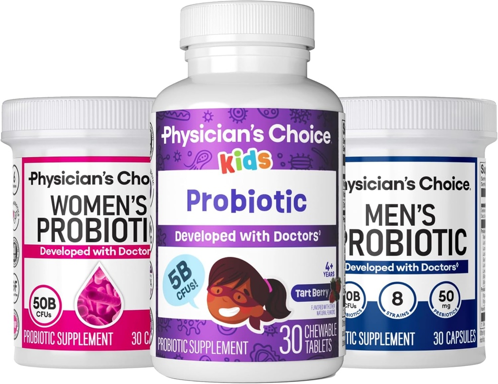 Probiootikumide perekonna Bundle - Womens Probo(30ct) + Kids Probo(30ct) + Mens Probo(30ct)