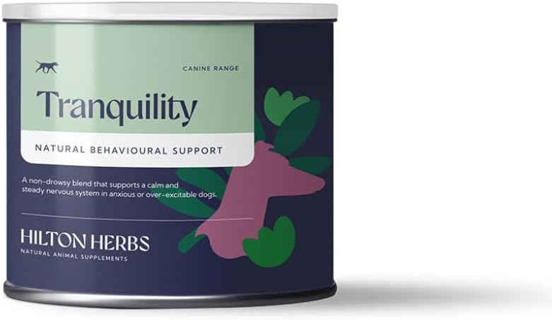 Hilton Herbs Koerte Rahulolu Täiendus Ärevus / Närvid / Stress Koertel, 4.4 oz Tub