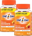 Üks päev Naiste VitaCraves Multivitamiini Gummies, täiendus vitamiinidega A, C, E, B6, B12, Kaltsium ja D-vitamiin, 80 Count | Pakend 2