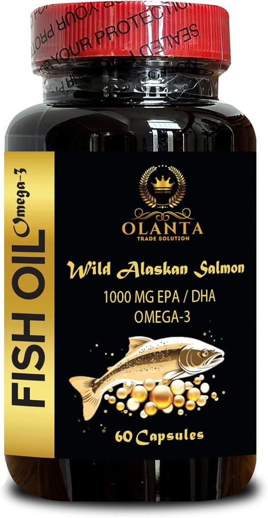 Omega 3 kalaõli - allikas Omega 3 toidulisand, looduslikult püütud kalaõli, orgaaniline oomega 3 rasvhapete toidulisandid burpless 1 pudel 60 kapslit