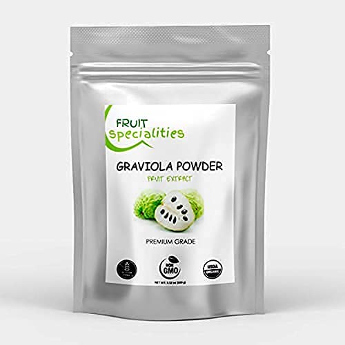 Graviola (Soursop) Organic Fruit Powder, All Natural Pure Graviola Fruit Powder, Annona Muricata Guanabana (3,52 oz)